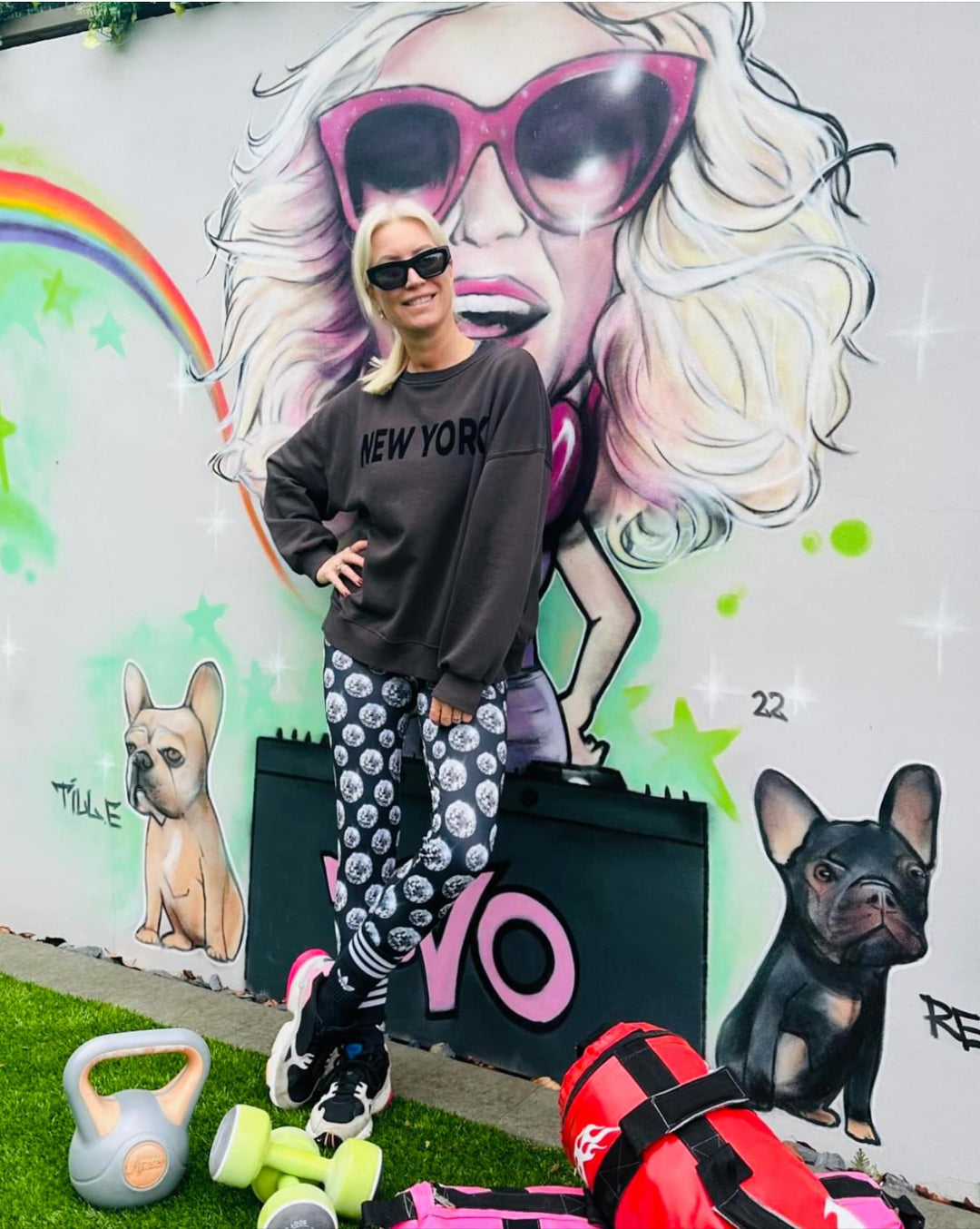 Best-Seller! Black Disco Ball Adult Leggings (Low Stock) House of Happy Threads