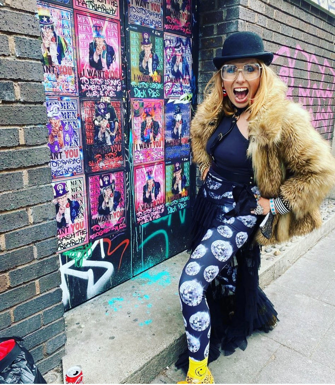 Best-Seller! Black Disco Ball Adult Leggings (Low Stock) House of Happy Threads