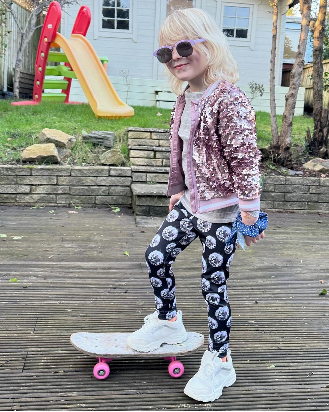 Black Disco Ball Leggings House of Happy Threads