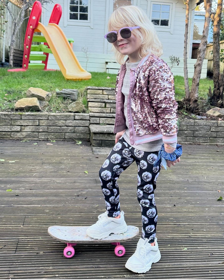 Black Disco Ball Leggings House of Happy Threads