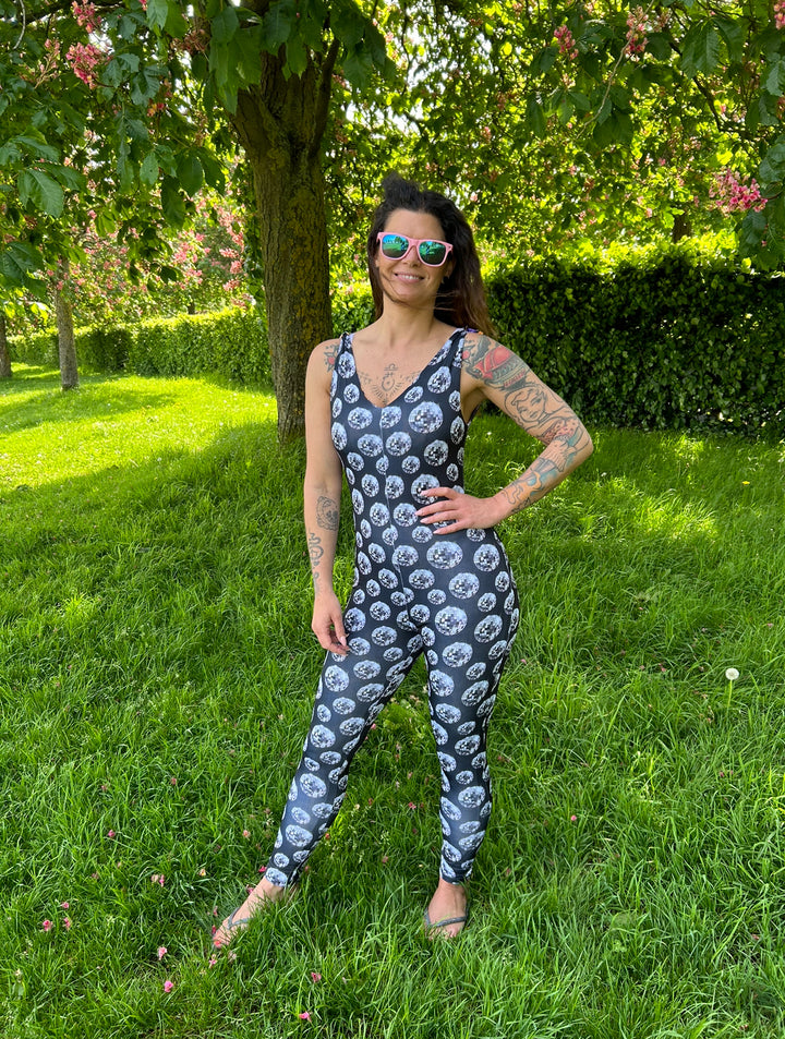 Black Disco Reversible Catsuit House of Happy Threads