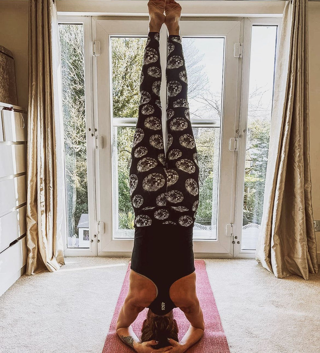 Best-Seller! Black Disco Ball Adult Leggings (Low Stock) House of Happy Threads