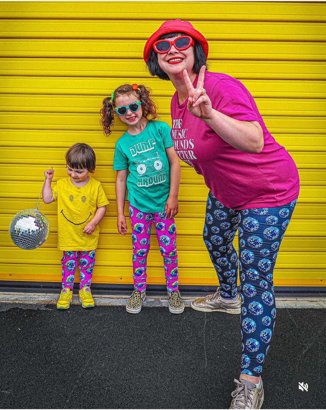 Best-Seller! Black Disco Ball Adult Leggings (Low Stock) House of Happy Threads