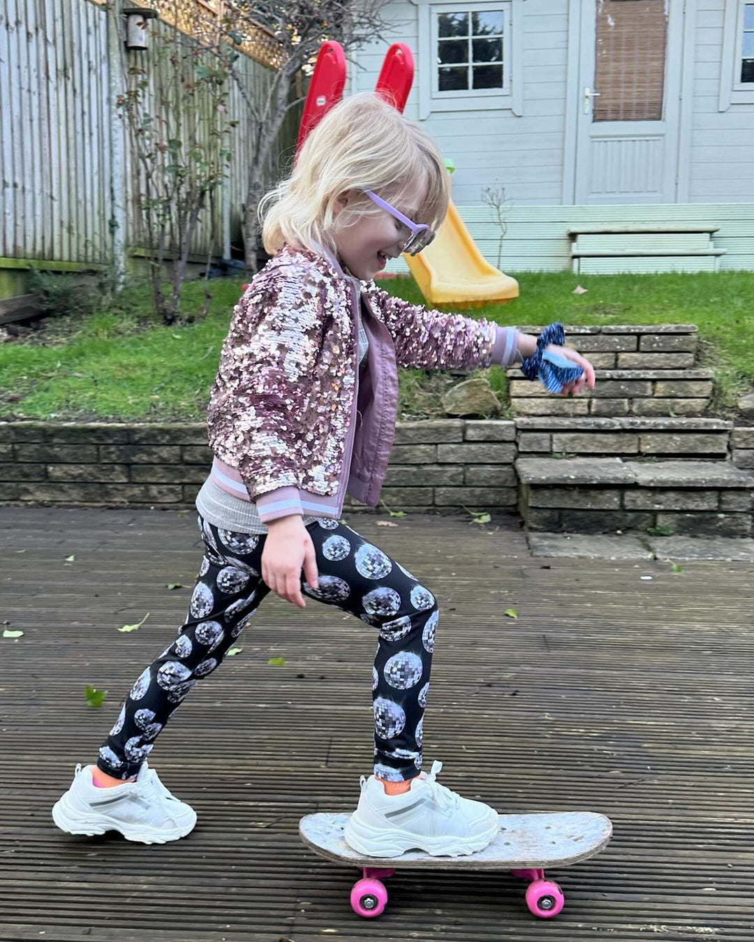 Black Disco Ball Leggings House of Happy Threads
