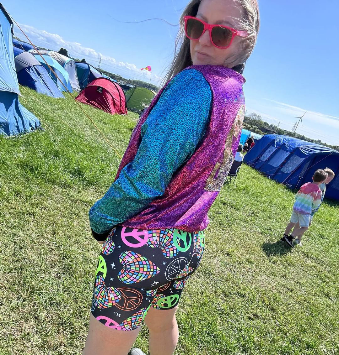 UV Glow Disco Hearts Cycling Shorts House of Happy Threads