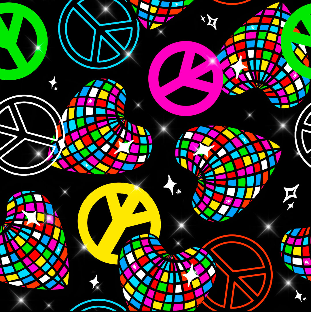 UV Glow Disco Hearts Regular Top Co Ord House of Happy Threads