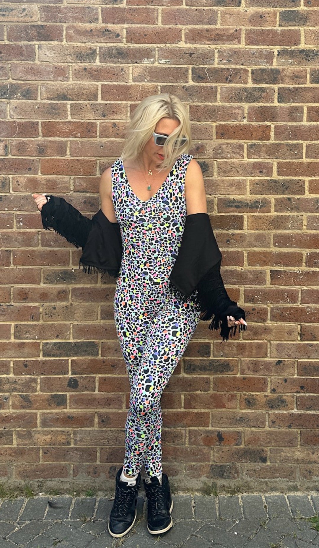 UV Neon Animal Print Reversible Catsuit House of Happy Threads