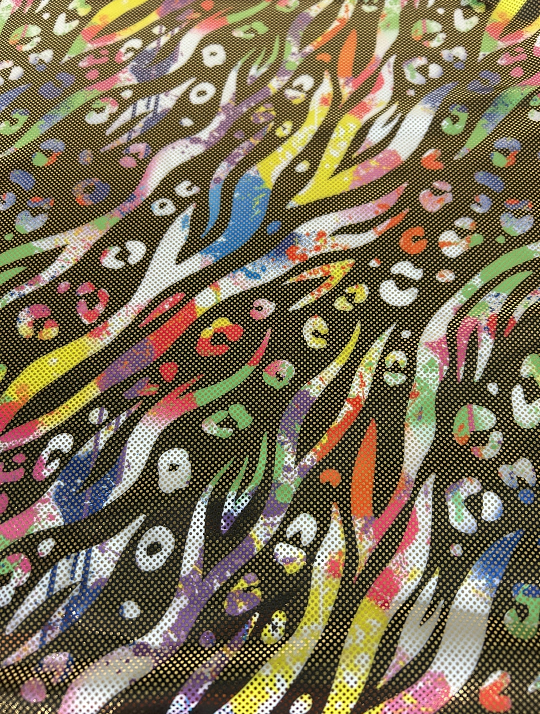 Zebra Neon Holographic Kids Shorts House of Happy Threads