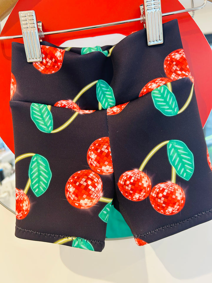 Red Disco Cherries Kids Shorts House of Happy Threads