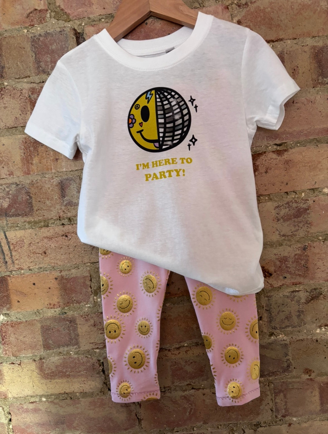 Gold Metallic Sunshine Leggings (Pink) Sold Out House of Happy Threads