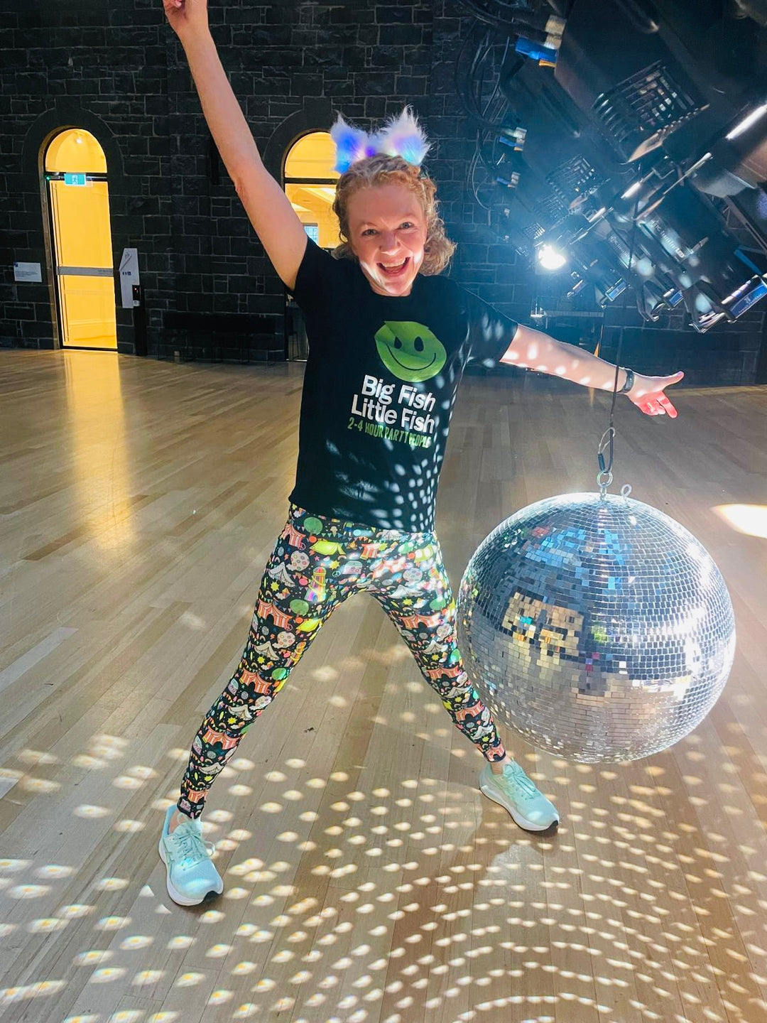 UV Glow Black Festival Adult Leggings House of Happy Threads