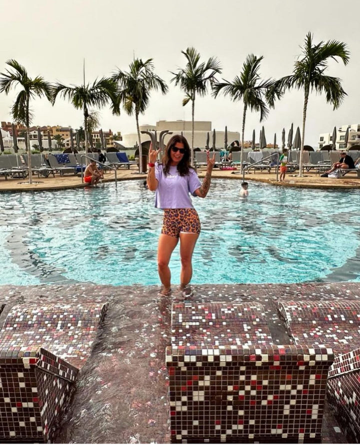 I Love Leopard by Funny Mummy Cycling Shorts House of Happy Threads