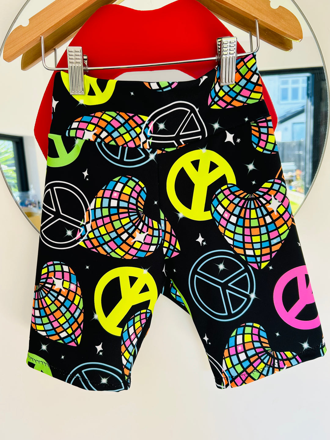 UV Glow Disco Hearts Kids Shorts House of Happy Threads