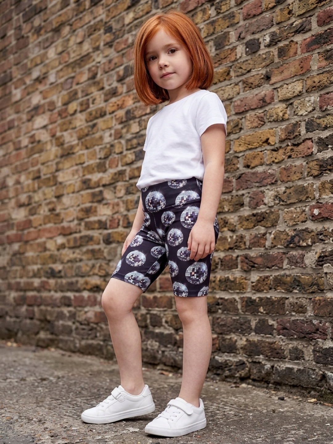 Black Disco Ball Kids Shorts House of Happy Threads