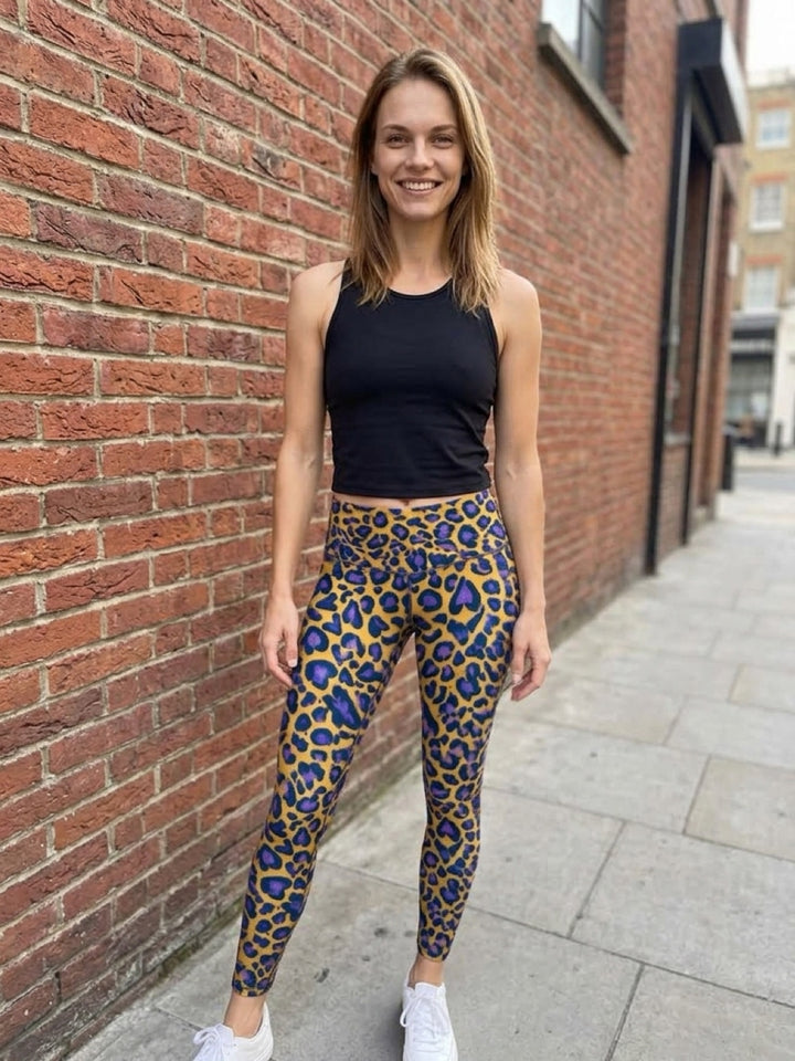 I Love Leopard Design by Funny Mummy Adult Leggings House of Happy Threads