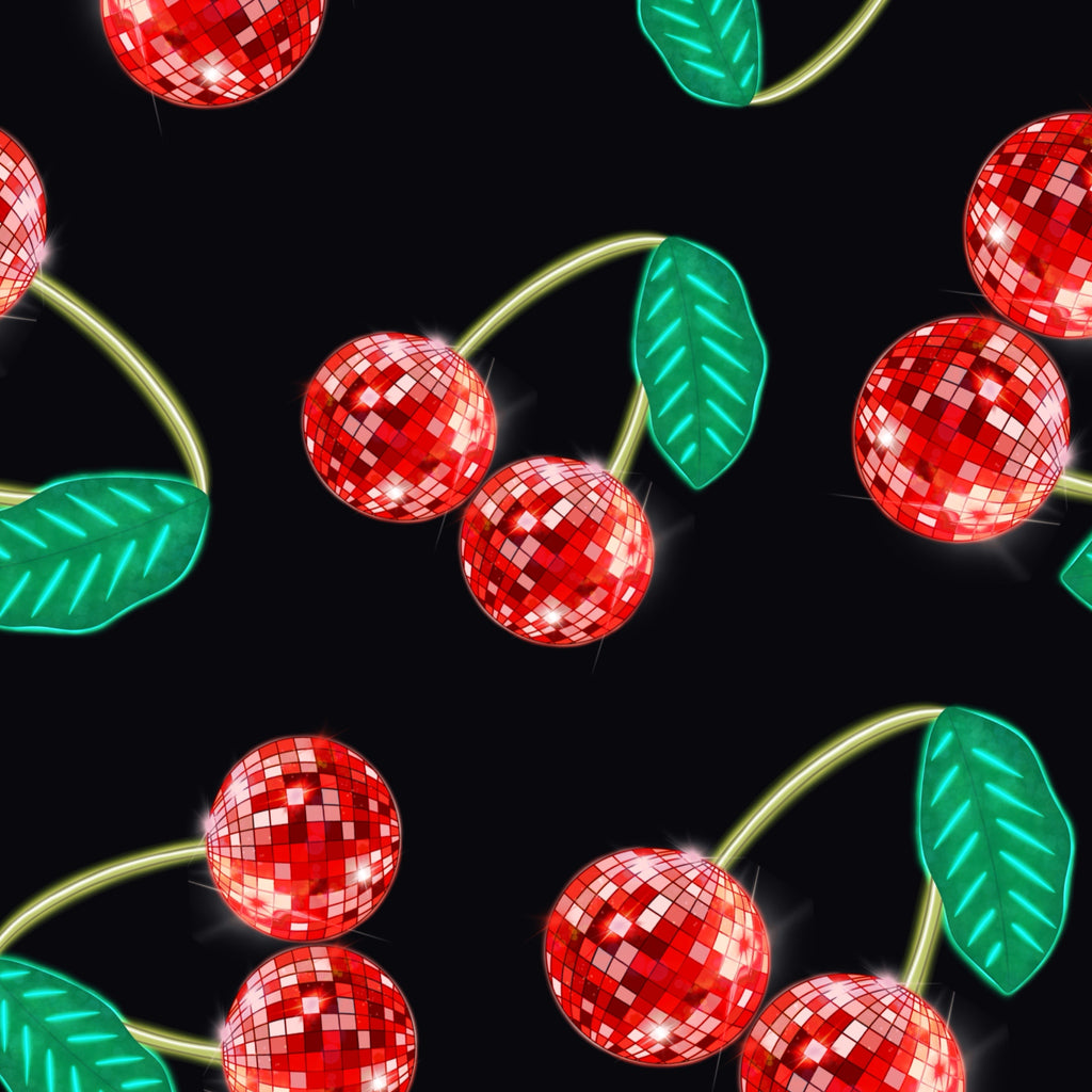 Red Disco Cherries Adult Leggings (pre-order) House of Happy Threads