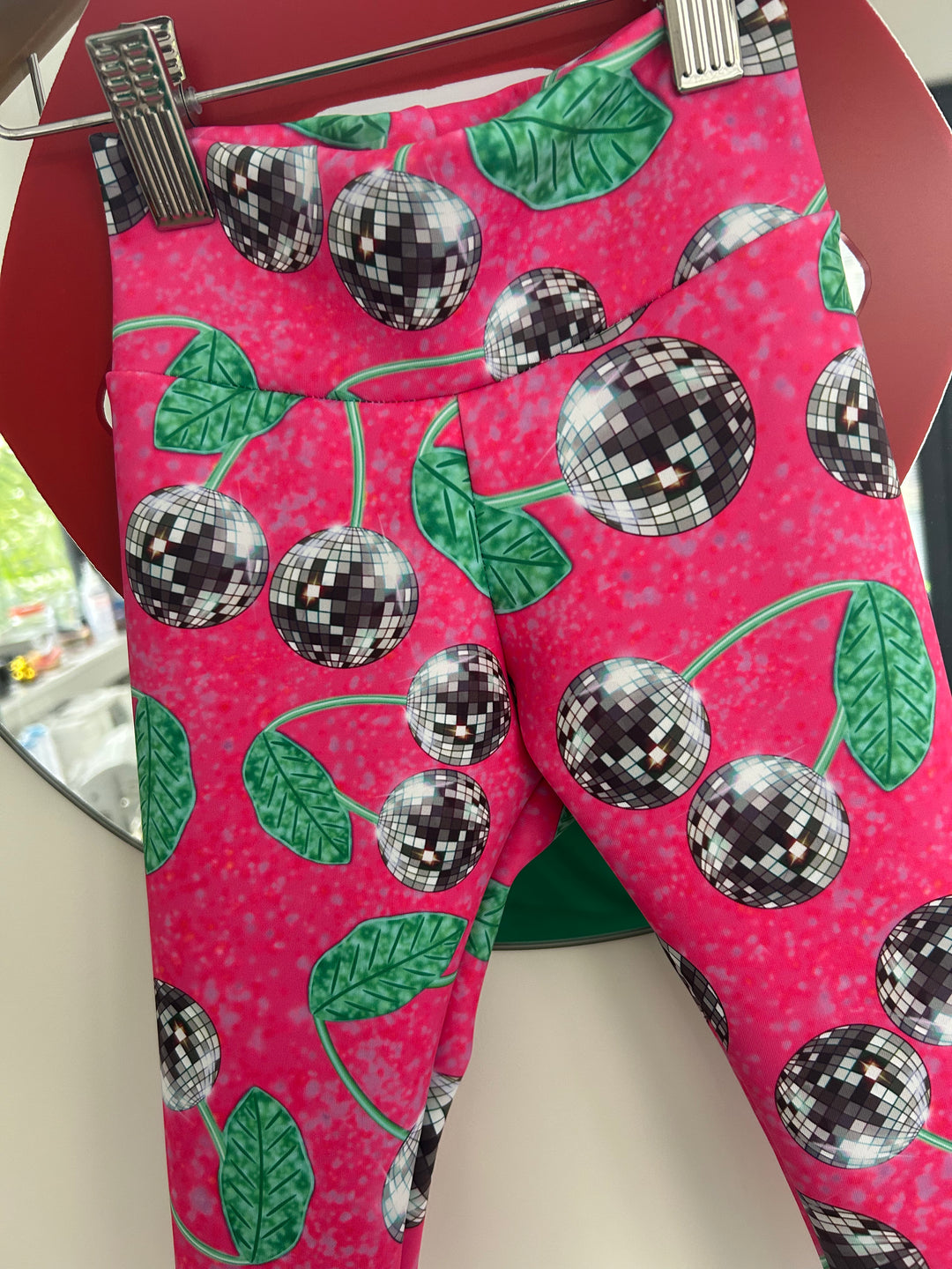 Pink Disco Cherries Leggings House of Happy Threads