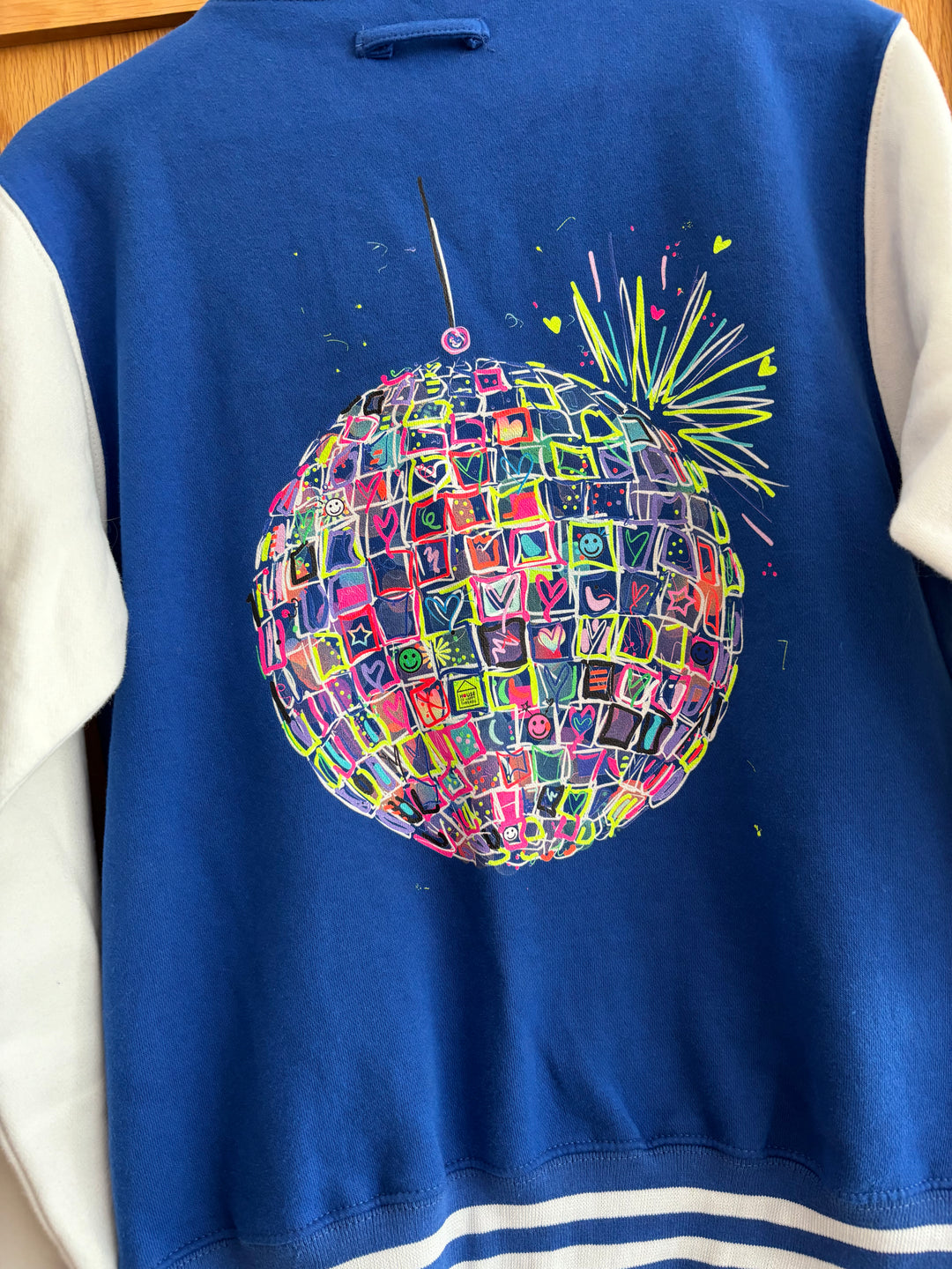 Adults Neon Disco Ball Jacket (Blue) House of Happy Threads