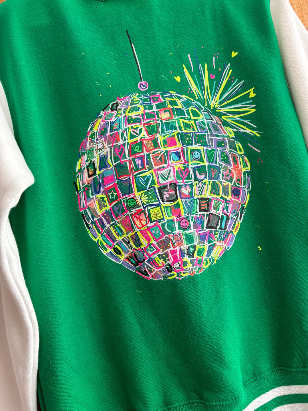 Adults Neon Disco Ball Jacket (Green) House of Happy Threads