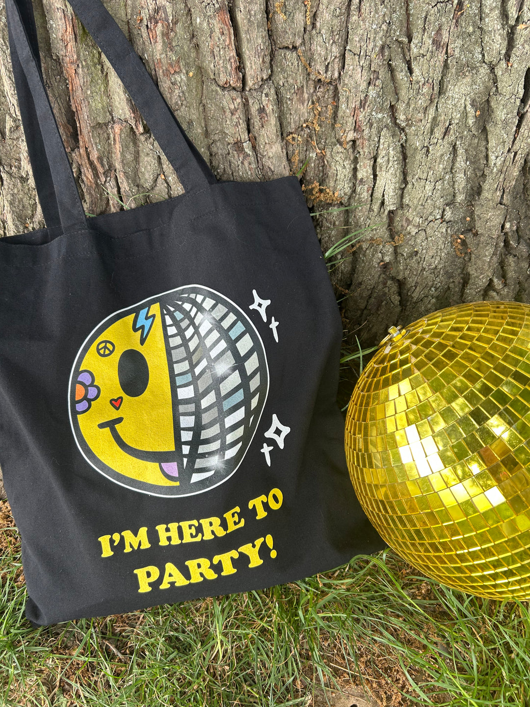 Smiley Disco Tote Bag House of Happy Threads