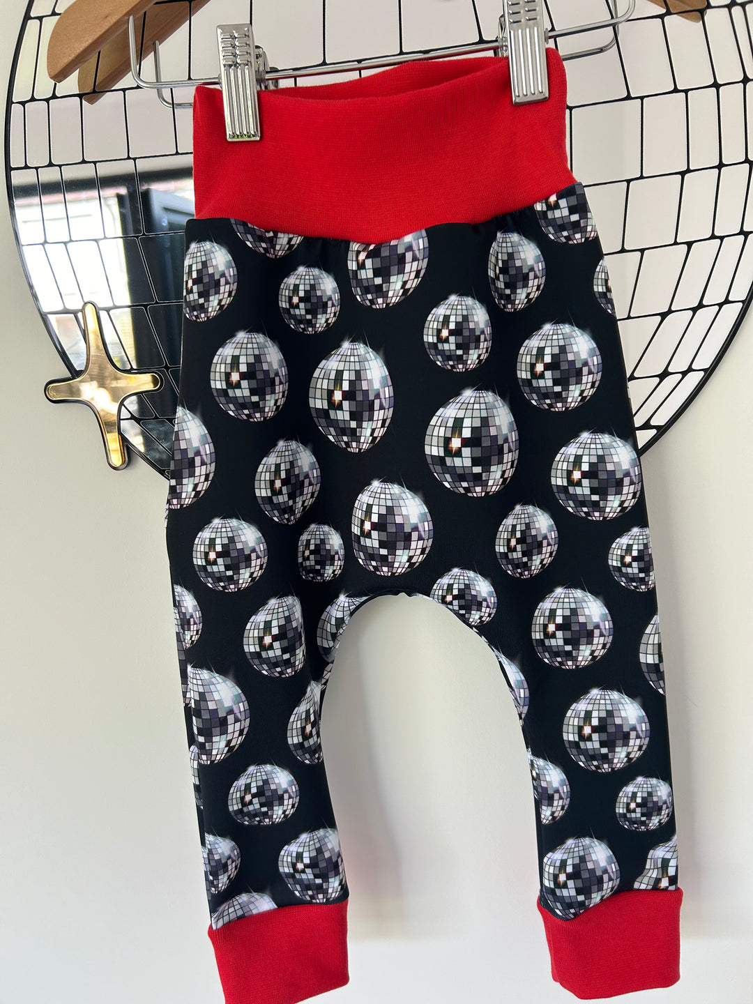 Black Disco Ball Harem Pants House of Happy Threads