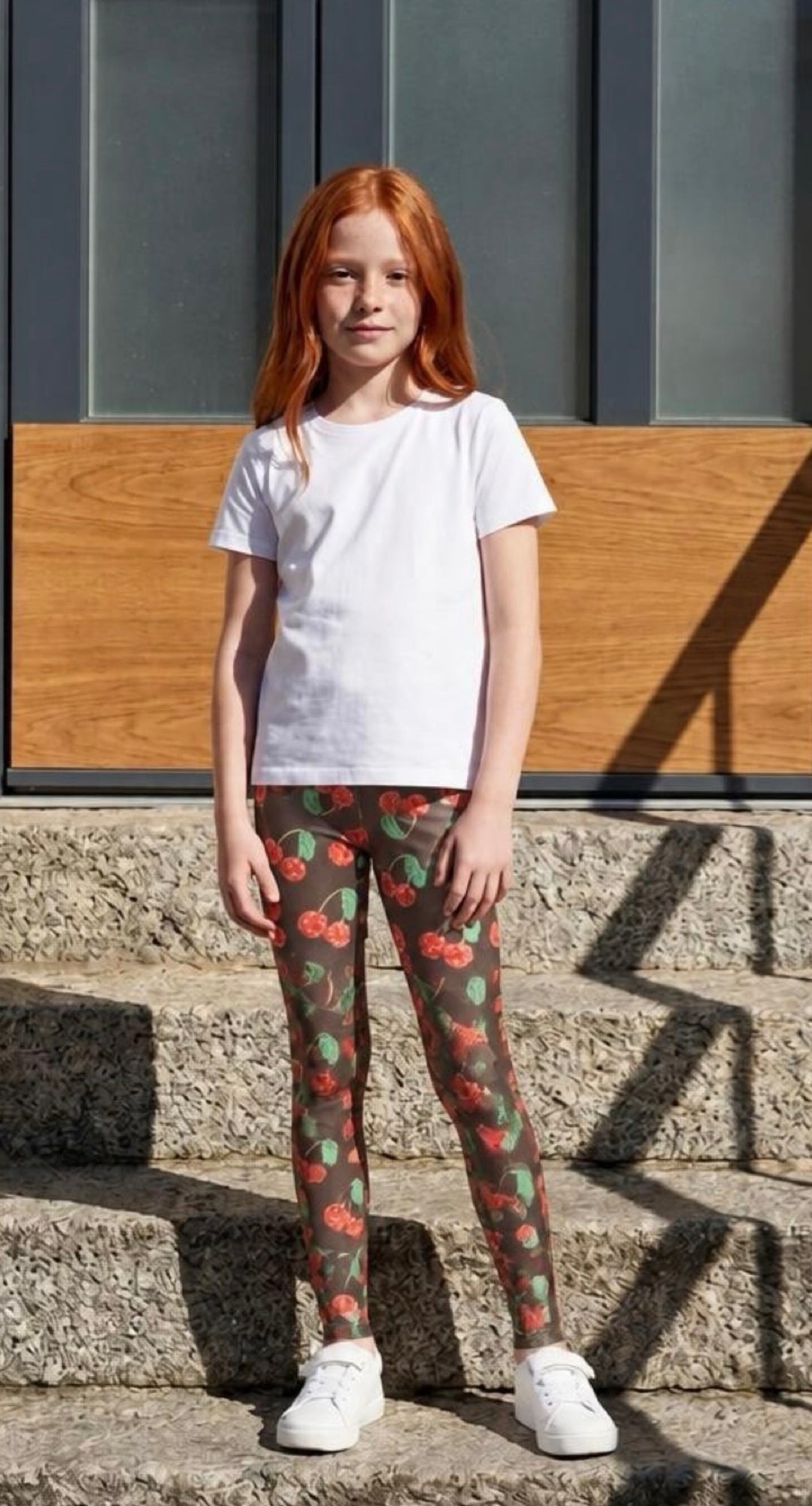 Red Disco Cherries (Holographic) Leggings House of Happy Threads