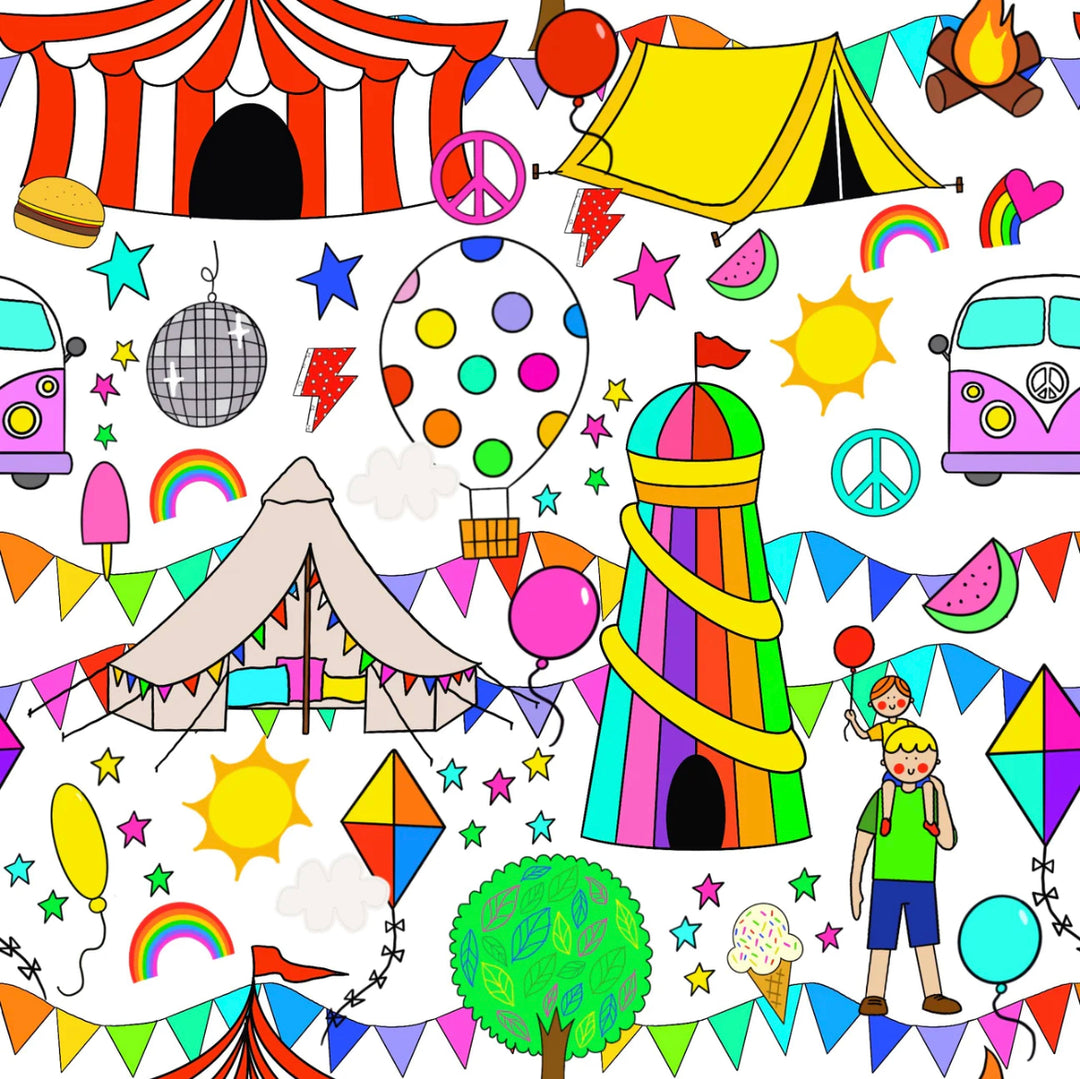 UV GLow White Festival Kids Shorts House of Happy Threads