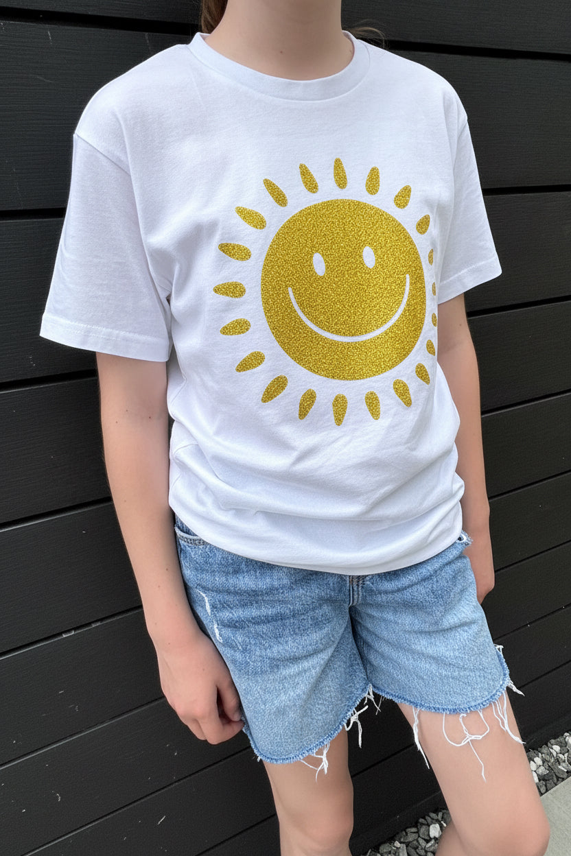 Adults Unisex Glittery Sunshine Tee
