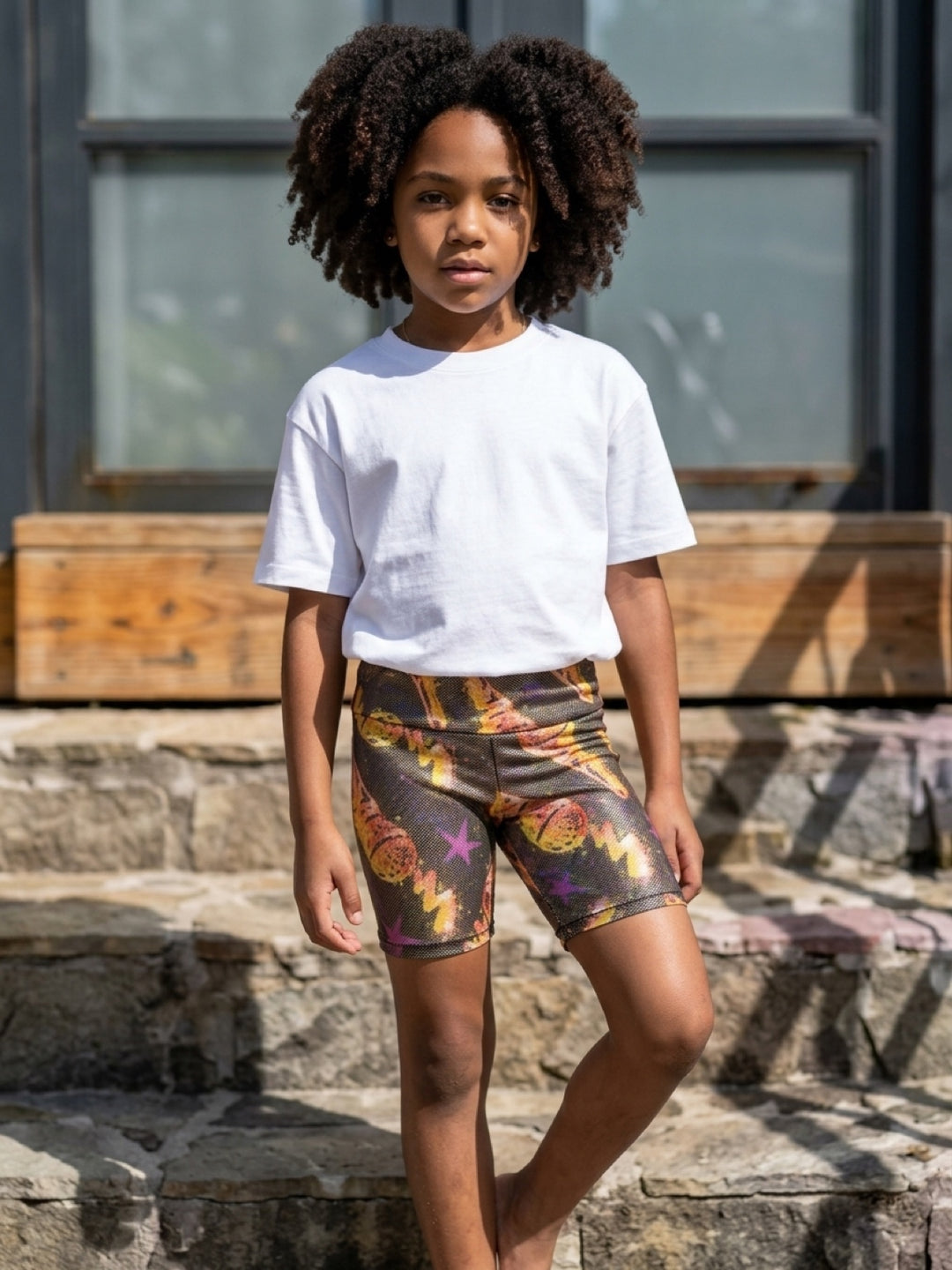 Comedy Gold (Holographic)Design by Funny Mummy Kids Shorts House of Happy Threads