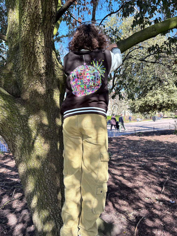Kids Neon Disco Bomber Jacket - Black House of Happy Threads