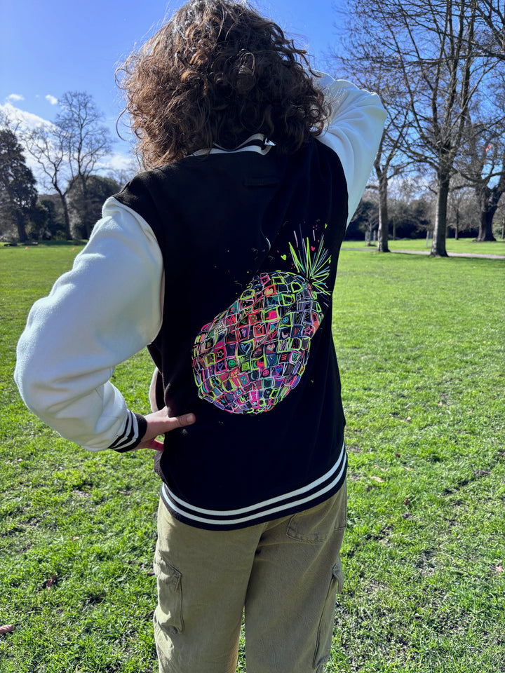 Kids Neon Disco Bomber Jacket - Black House of Happy Threads