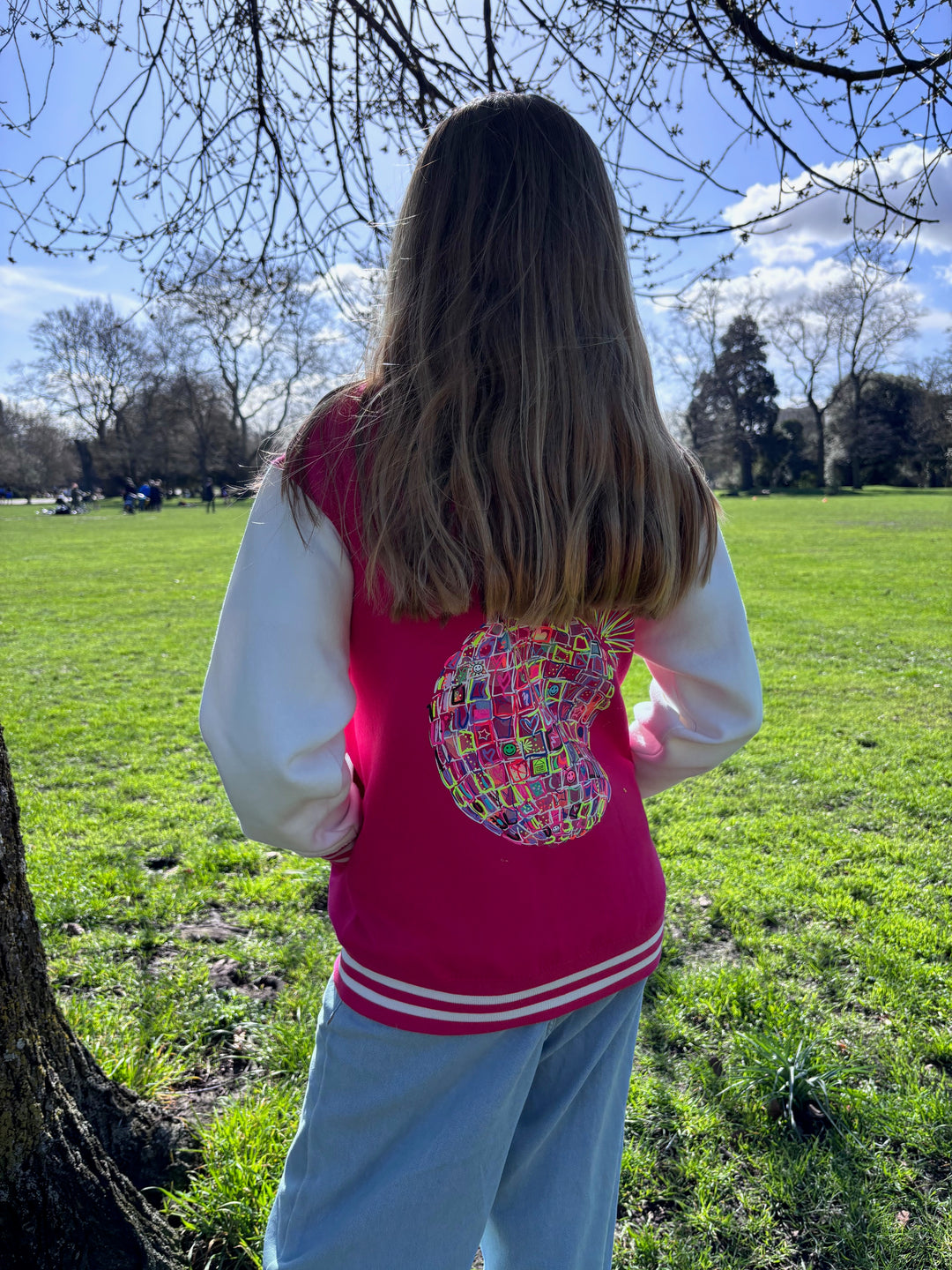 Kids Neon Disco Bomber Jacket - Pink House of Happy Threads