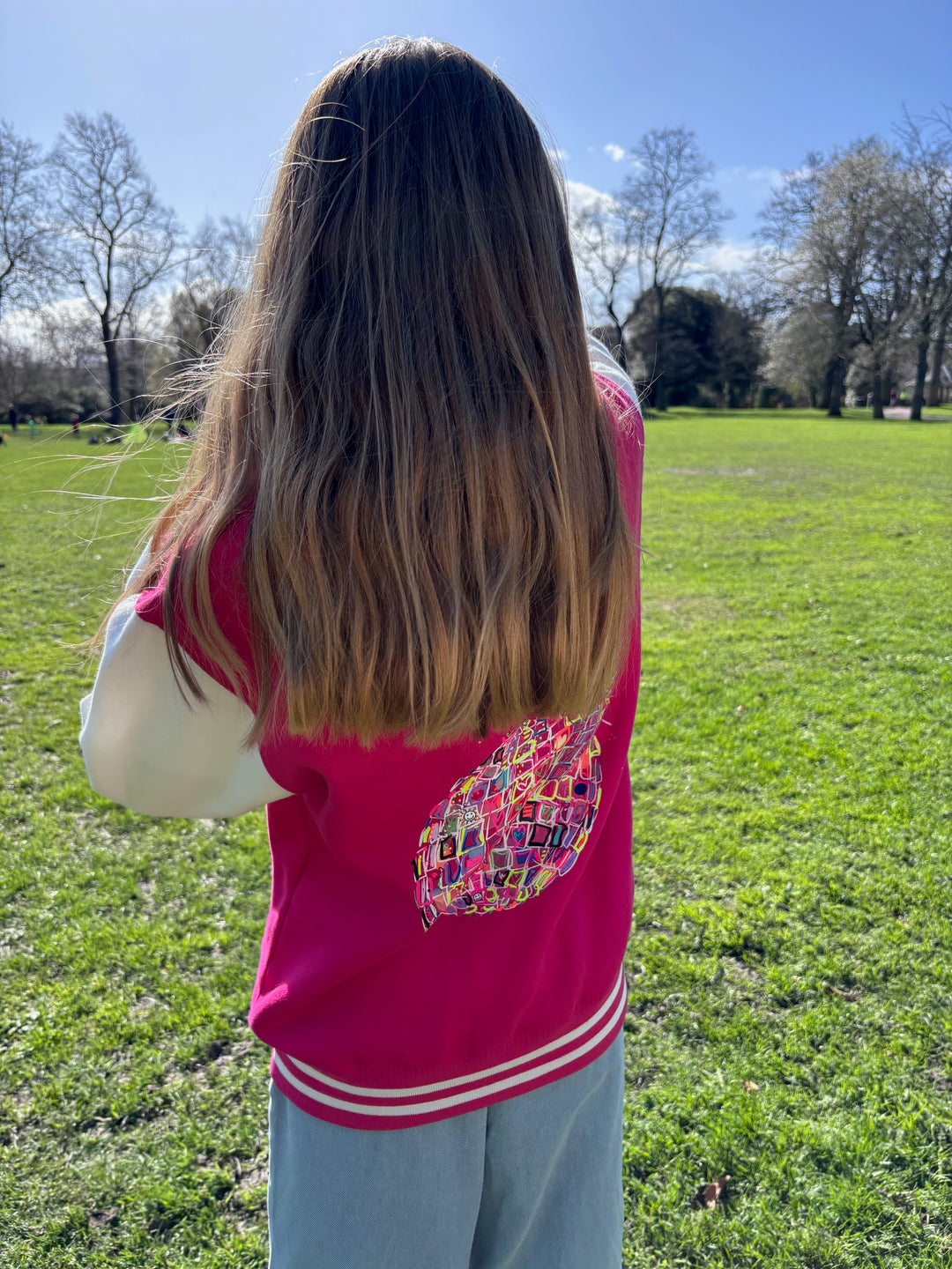 Kids Neon Disco Bomber Jacket - Pink House of Happy Threads