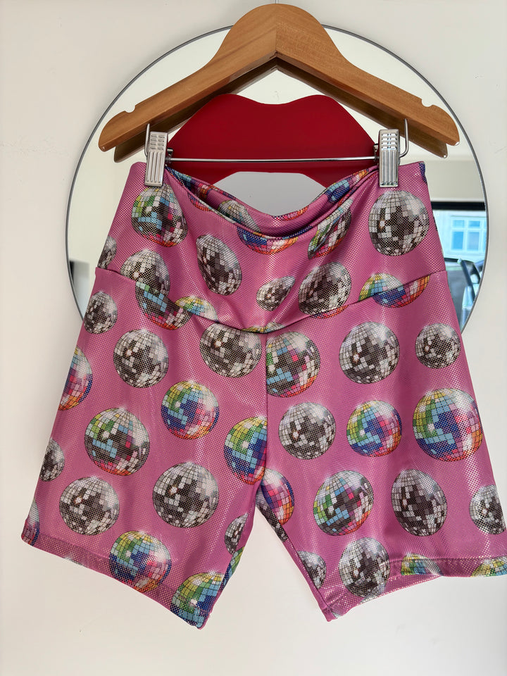 Pink Disco Ball (Holographic)Kids Shorts House of Happy Threads
