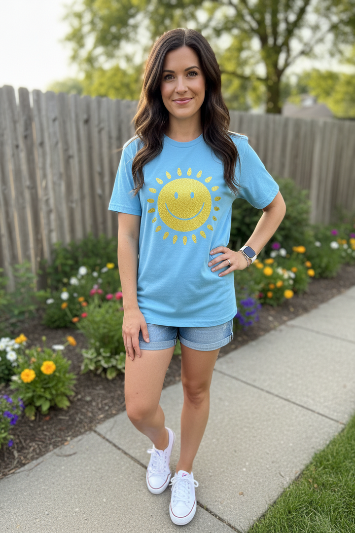 Adults Unisex Glittery Sunshine Tee