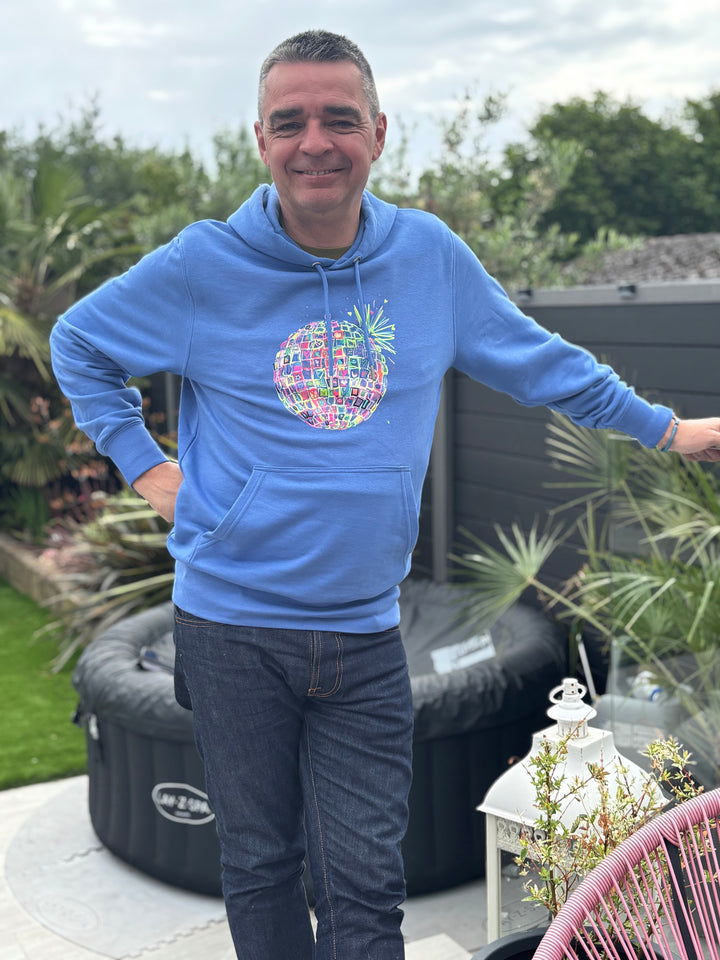 Adults - Large Neon Design Disco Ball Hoodies (Unisex) House of Happy Threads