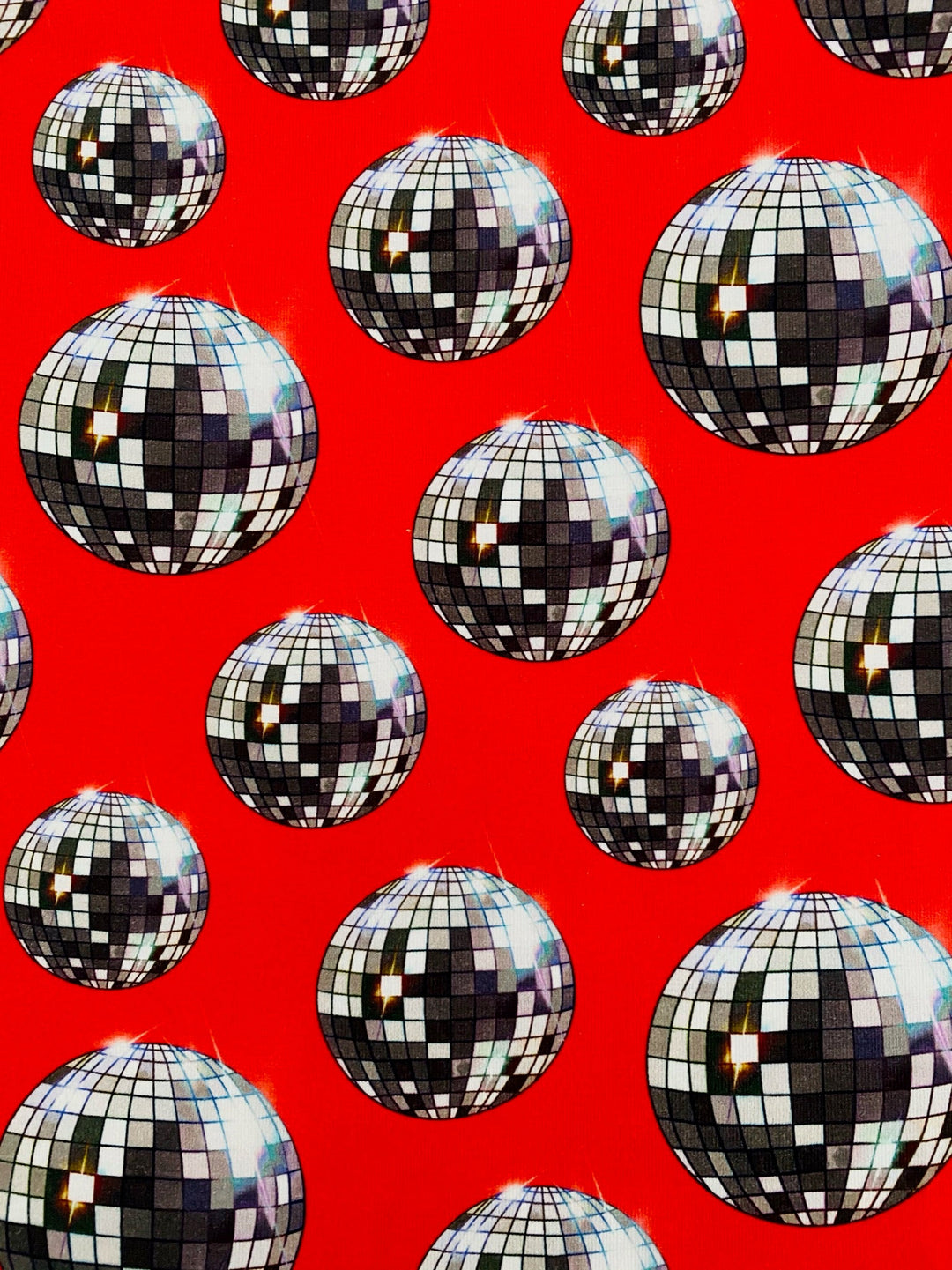 Red Disco Balls Round Neck Catsuit House of Happy Threads