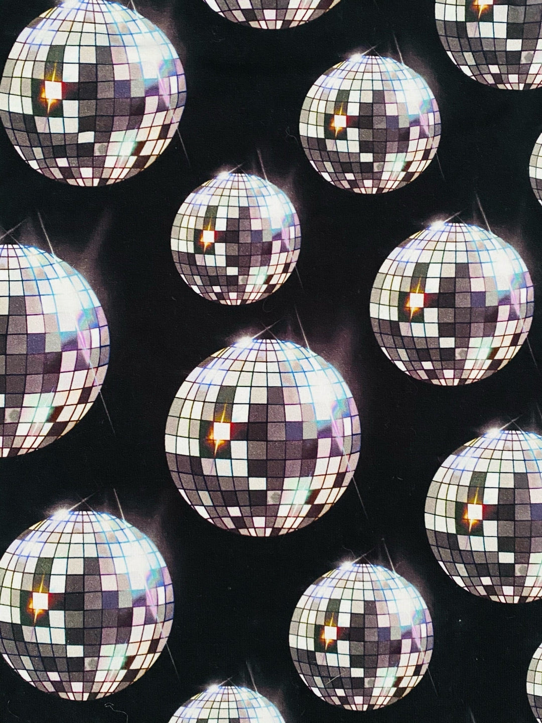 Black Disco Ball Adult flared leggings House of Happy Threads