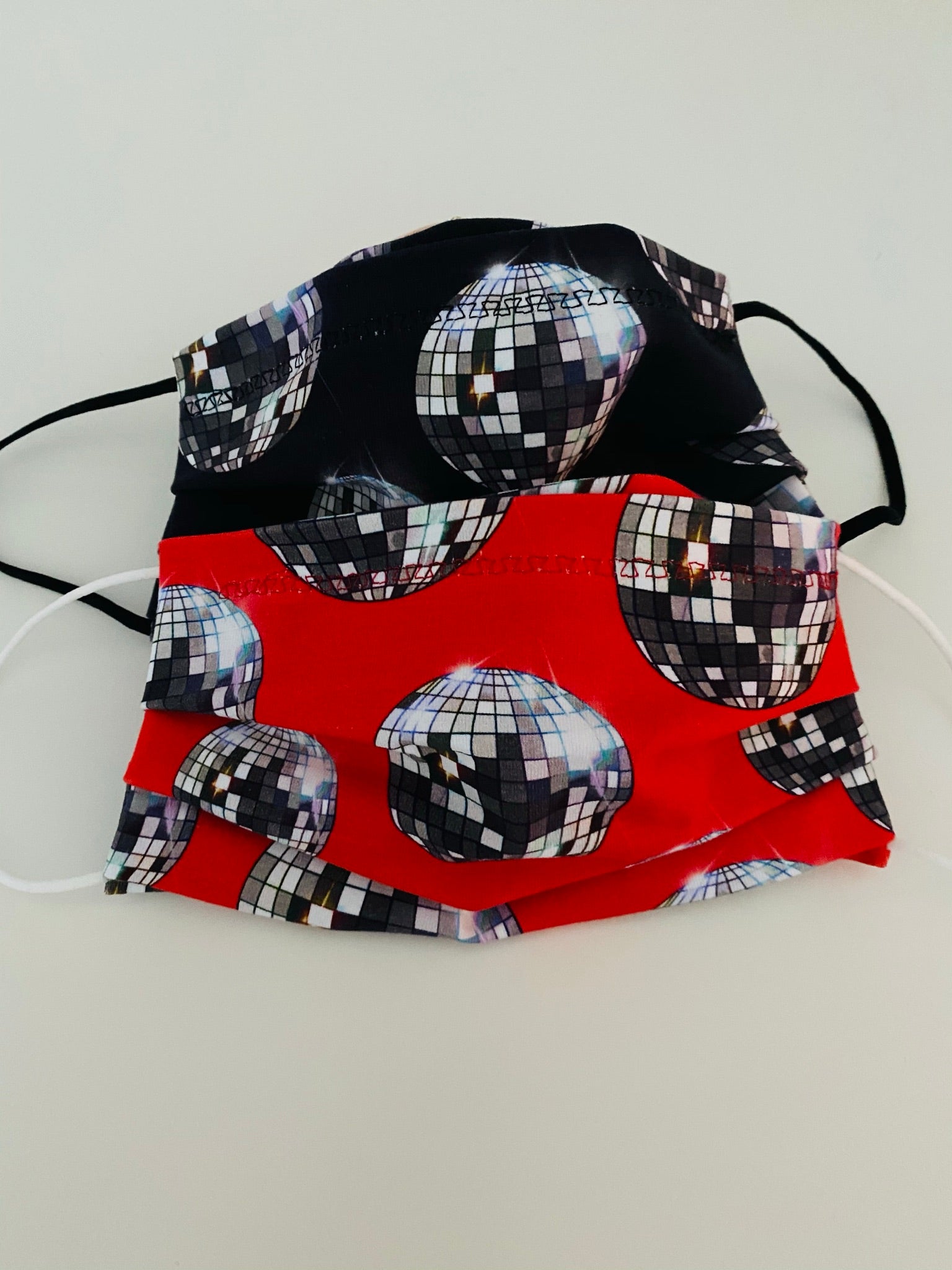Red Disco Ball Mask